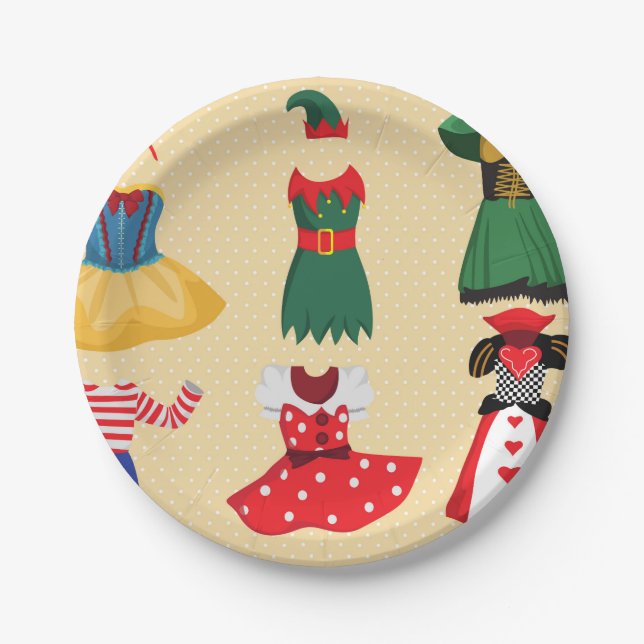 Halloween Costumes paper plates (Front)