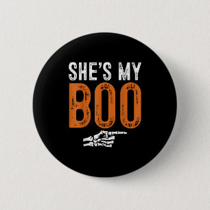 Halloween Costumes Shes My Boo Couple Matching Par 6 Cm Round Badge