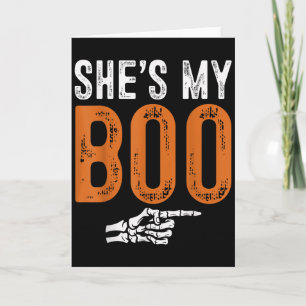 Halloween Costumes Shes My Boo Couple Matching Par Card