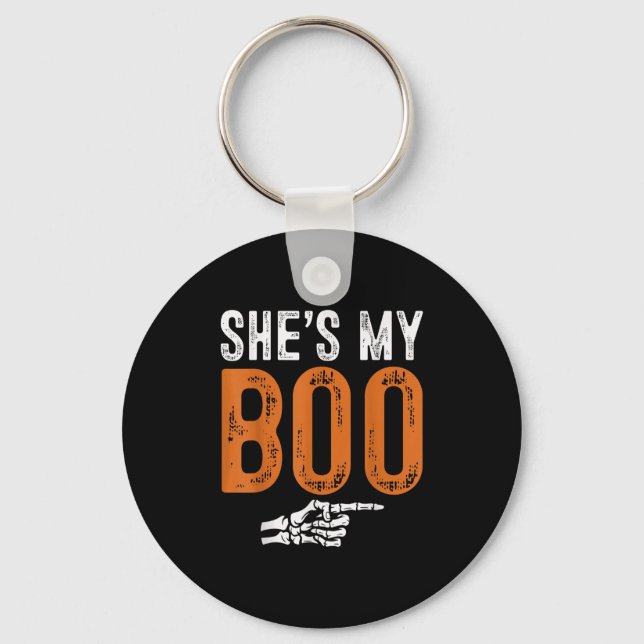 Halloween Costumes Shes My Boo Couple Matching Par Key Ring (Front)