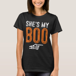 Halloween Costumes Shes My Boo Couple Matching Par T-Shirt