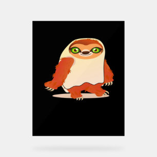 Halloween costumes sloth Oversized T-Shirt Acrylic Sign