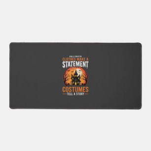 Halloween Costumes Tell a Story Haunted House Desi Desk Mat