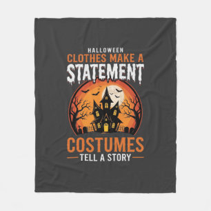 Halloween Costumes Tell a Story Haunted House Desi Fleece Blanket