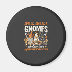 Halloween Cosy Gnome Gathering Magnet