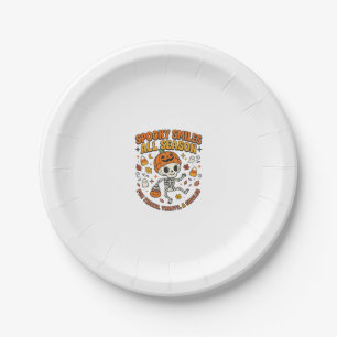 Halloween Cosy Skeleton Celebration Paper Plate