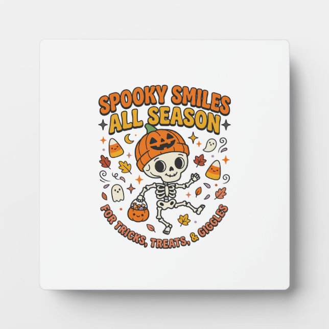 Halloween Cosy Skeleton Celebration Plaque (Front)