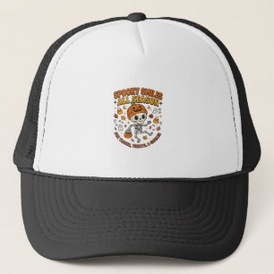 Halloween Cosy Skeleton Celebration Trucker Hat
