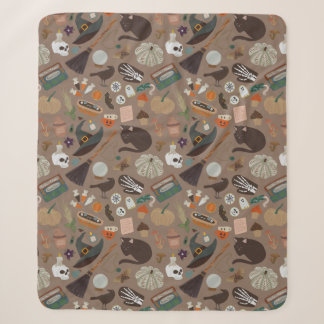 Halloween Cottagecore Sherpa Blanket