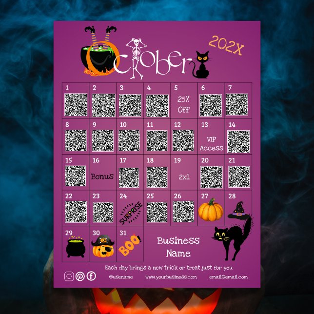 Halloween Countdown Advent Calendar Business Promo (Halloween Countdown Advent Calendar Business Promo)