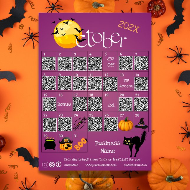 Halloween Countdown Advent Calendar Business Promo Flyer (Halloween Countdown Advent Calendar Business Promo Flyer)