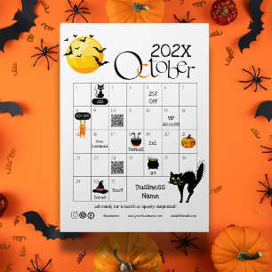 Halloween Countdown Advent Calendar Cute Icons Flyer