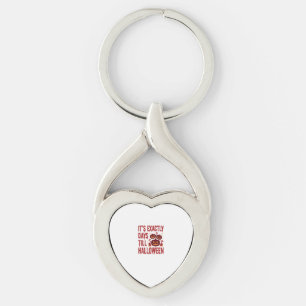Halloween Countdown Pumpkins Graveyard Horror Typo Key Ring