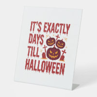 Halloween Countdown Pumpkins Graveyard Horror Typo