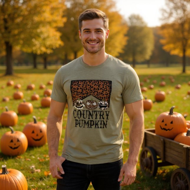 Halloween Country Pumpkins Typography Tri-Blend Shirt (Creator Uploaded)