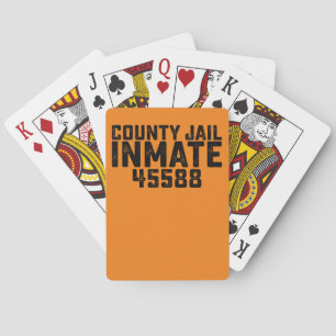 Halloween County Jail Inmate Prisoner Orange Costu Playing Cards