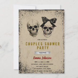 Halloween couples shower invitation