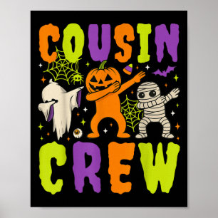 Halloween Cousin Crew 2025 Kid Matching Spooky Dab Poster