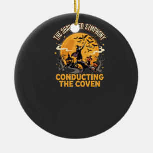 Halloween Coven Conductor Ceramic Tree Decoration