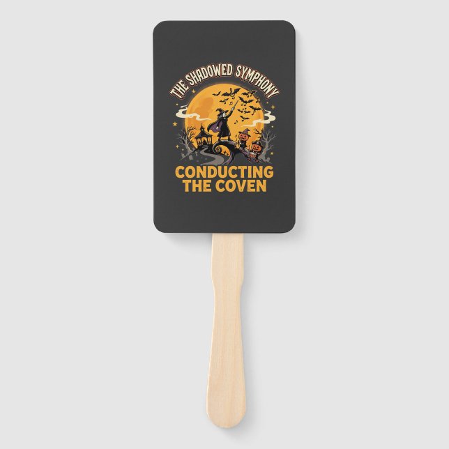 Halloween Coven Conductor Hand Fan (Front)