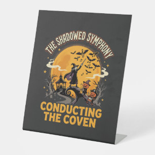 Halloween Coven Conductor Pedestal Sign