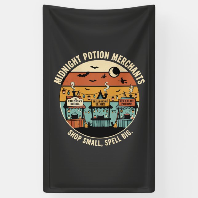 Halloween Coven Night Market Banner (Vertical)