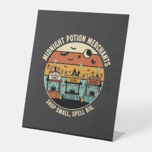 Halloween Coven Night Market Pedestal Sign