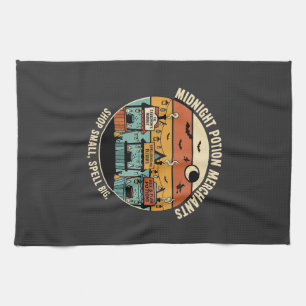 Halloween Coven Night Market Tea Towel