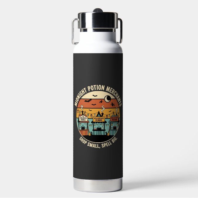 Halloween Coven Night Market Water Bottle (Front)