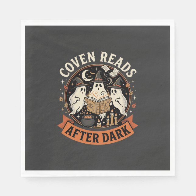 Halloween Coven Readers Night Napkin (Front)