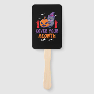 Halloween Cover Your Meowth Birthday Hand Fan