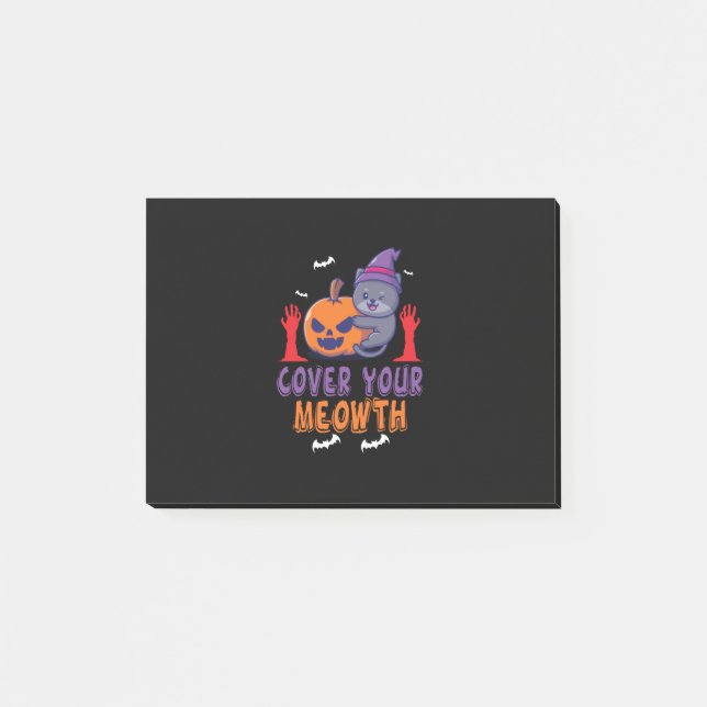 Halloween Cover Your Meowth Birthday Post-it Notes (Front)