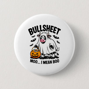halloween cow 6 cm round badge