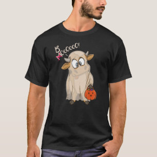 Halloween Cow As Ghost Mooing Boo Trick Treat Hall T-Shirt