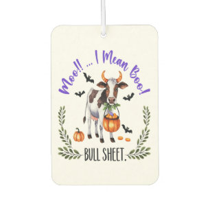 Halloween Cow Bull Sheet Car Air Freshener