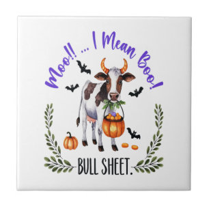 Halloween Cow Bull Sheet Tile