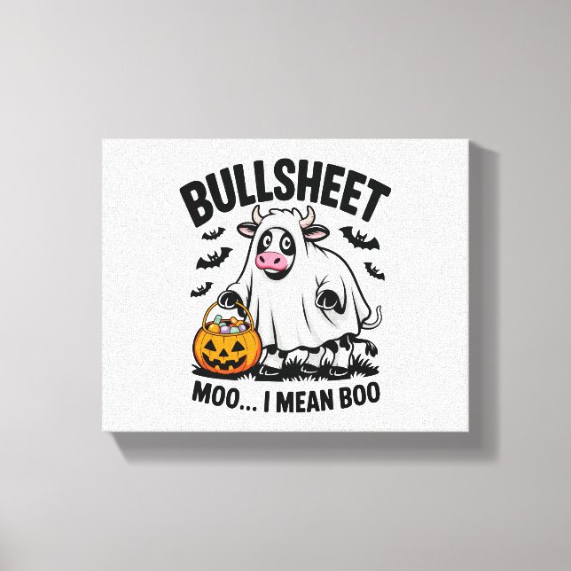 halloween cow canvas print (Front)