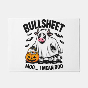 halloween cow doormat