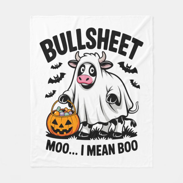 halloween cow fleece blanket (Front)