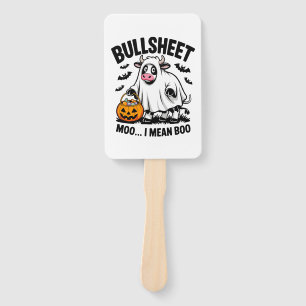 halloween cow hand fan