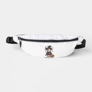 Halloween Cow Shirt Cute Witch Calf Engraving Art Bum Bags