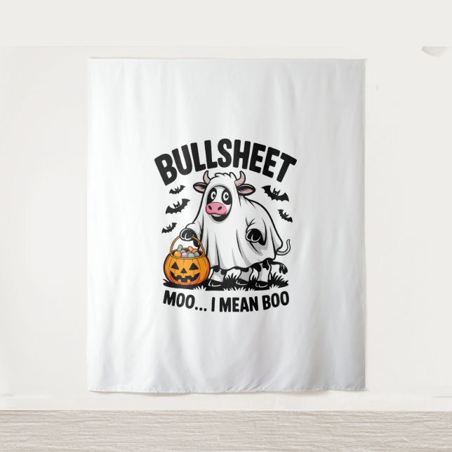 halloween cow tapestry (Front)