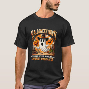 Halloween Cowboy Ghost Halloween Town Spooky Pumpk T-Shirt