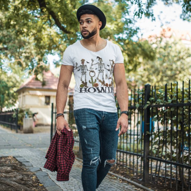 HALLOWEEN COWBOY SKELETONS DANCING | WILD WEST T-Shirt (Creator Uploaded)