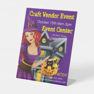 Halloween Craft Vendor Event Pedestal Sign