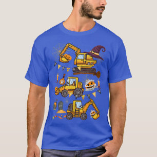 Halloween Crane Truck Construction Pumpkin Toddler T-Shirt
