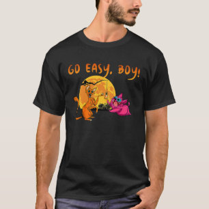 Halloween Crazy Scary Dog Cat Spider Holding Candy T-Shirt