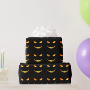 Halloween Crazy Smile Glowing Eyes Wrapping Paper