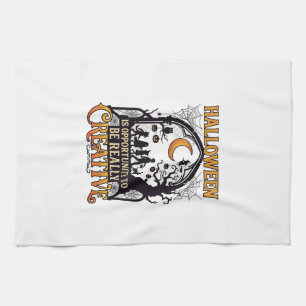 Halloween Creative Kids Silhouette Crescent Moon W Tea Towel
