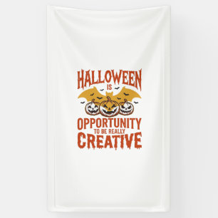 Halloween Creative Pumpkin Bat Vintage Vector Desi Banner
